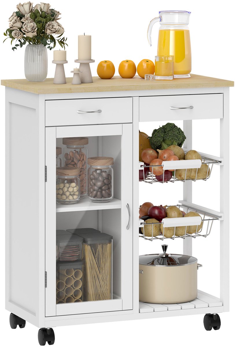 HOMCOM-Keukenwagen-MDF-67x35x80cm-Wit