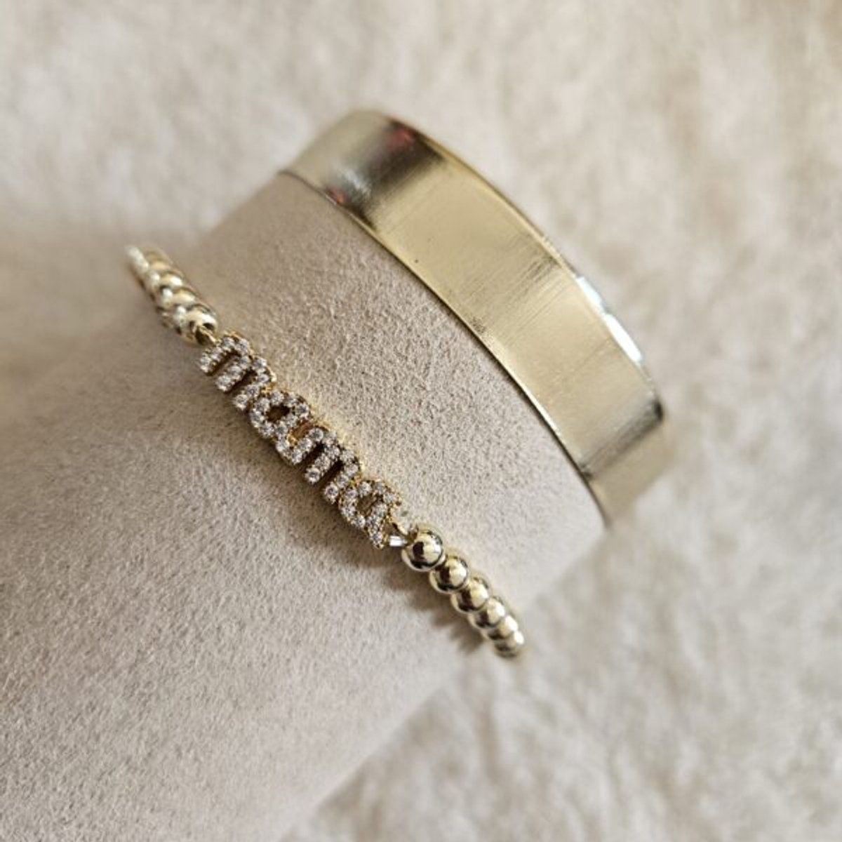 Belike Mama ARMBAND 4MM SPARKLING 14KT