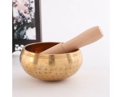 Klankschaal, yoga-meditatieschaal, Tibetaanse klankschaal, koperen schaal, boeddhistische klankschaal, koperen klankschaal, handgemaakte schaal voor het reinigen van de oren, 8 cm diameter