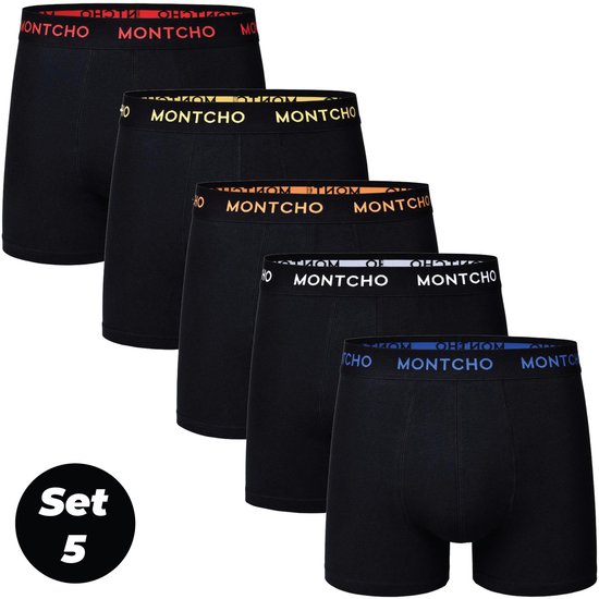 MONTCHO - Série Dazzle - Boxers pour hommes - Sous-vêtements pour hommes - Boxers - Sous-vêtements pour hommes - Cadeaux de Noël et cadeaux de Sinterklaas - 5 Pack - Premium Mix Moonlight - Hommes - Taille L