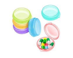 QTTVBTNA - Mini Medicijn Doosjes - 6 Stuks - Pillendoosje Opbergdoos - Reizen & Dagelijks Gebruik - Geschikt voor het verstrekken van medicijnen - 4,2x1,5cm