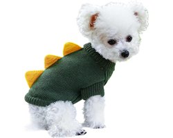 Hondenjas - Hondentrui - Kleine Hondentruien - Pet Dog Sweater - Schattige Dinosaurus Trui - Winter Comfortabele Zachte Kleding - Kat Koud Weer Warme Gebreide Trui - Perfect voor Kerst Huisdier - Puppy Kitten Shirts - Kerst - Maat M