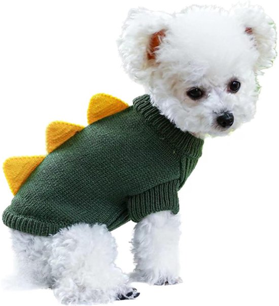 Hondenjas - Hondentrui - Kleine Hondentruien - Pet Dog Sweater - Schattige Dinosaurus Trui - Winter Comfortabele Zachte Kleding - Kat Koud Weer Warme Gebreide Trui - Perfect voor Kerst Huisdier - Puppy Kitten Shirts - Kerst - Maat M