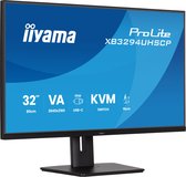 iiyama ProLite XB3294UHSCP-B1 - 32 inch - 4K - VA - USB-Hub (4x) - Verstelbaar - USB-C - KVM-switch