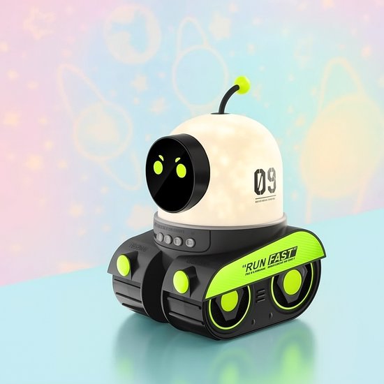 BOECK - Robot Nachtlamp Projector - Sterrenhemel & Ruimtevaart Tank Design - Kinderkamer LED Lampje & Slaaphulp - Cadeautip - Jongenslamp van BOECK — afbeelding 2