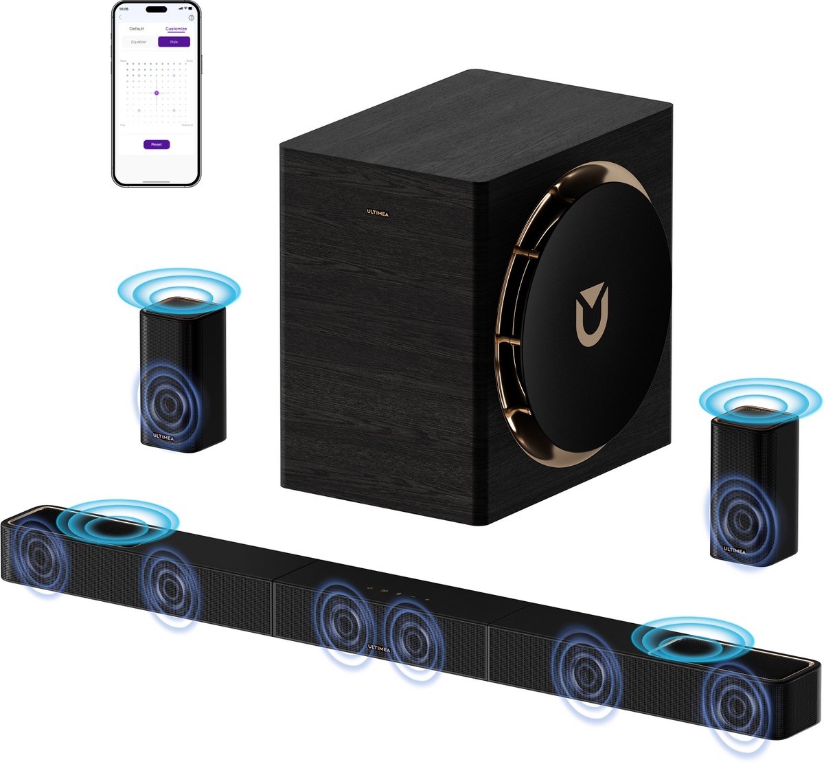 ULTIMEA Skywave X70 - 7.1.4 Soundbar voor tv - Draadloze - ULTIMEA - €799,00