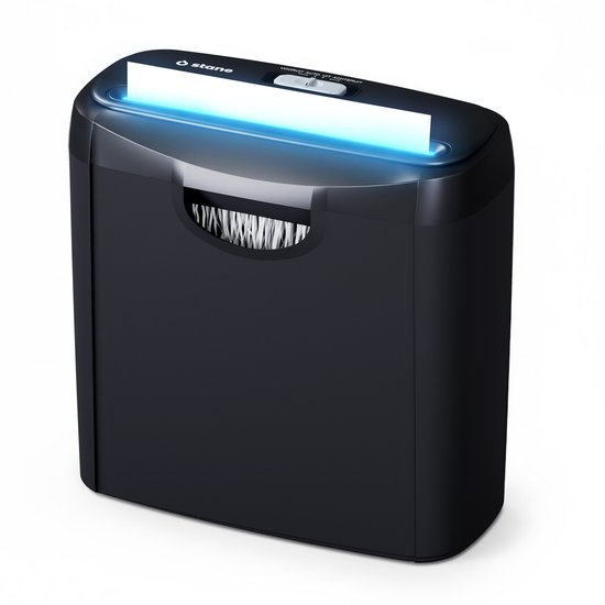 Stane Papierversnipperaar – Papiervernietiger voor Thuis en Kantoor – Shredder Vernietigt Creditcard - Versnipper 6 A4 Vellen in 1 Keer – 10L OpvangBak - Zwart