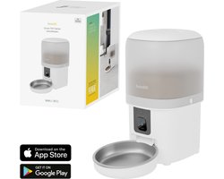 Hombli Smart Pet Feeder met Camera - Automatische Voerbak Kat - 4L - Wit