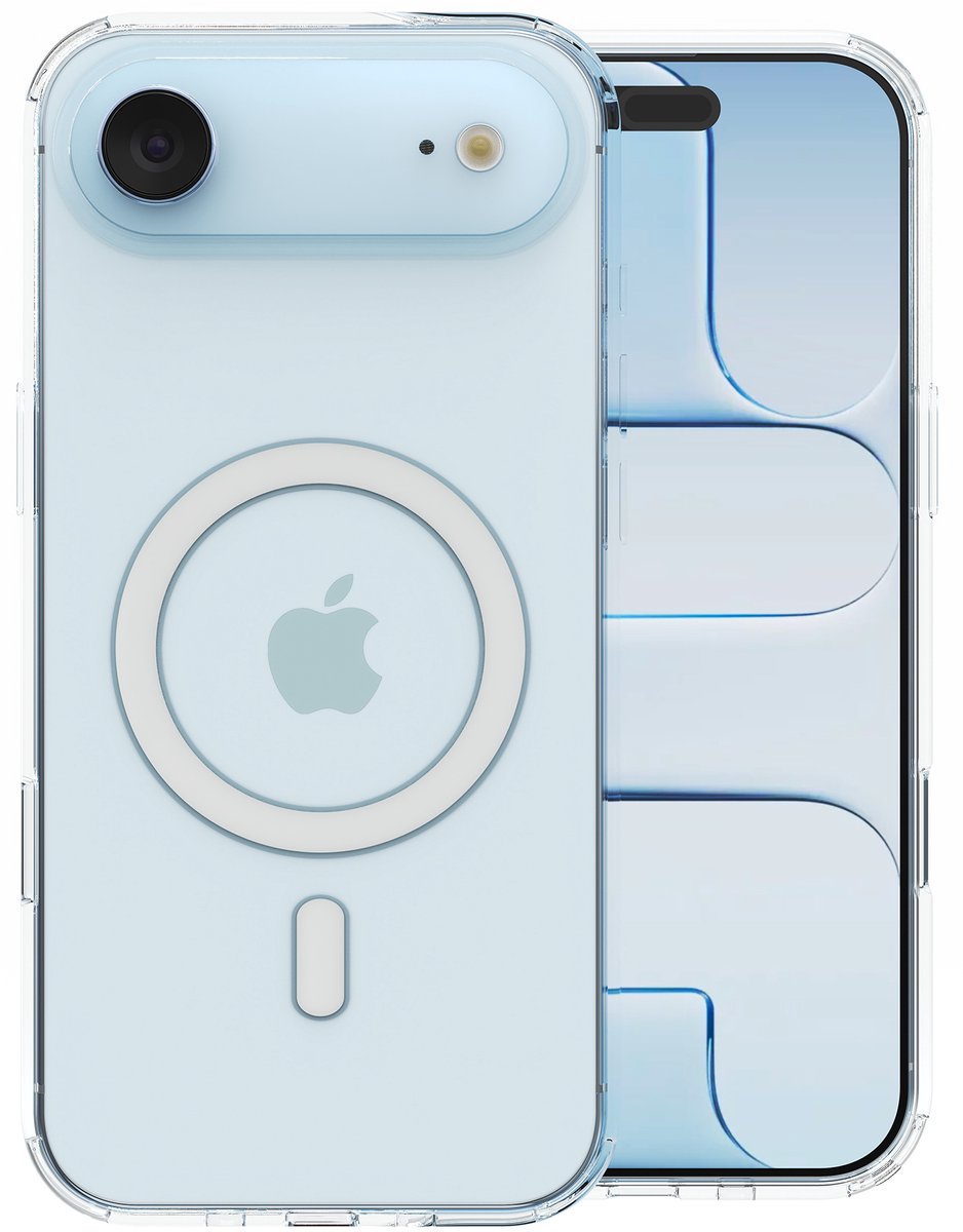 Hoesje – Geschikt voor iPhone 17 Air - Transparant - Geschikt voor MagSafe – Slank - Shock proof hoes