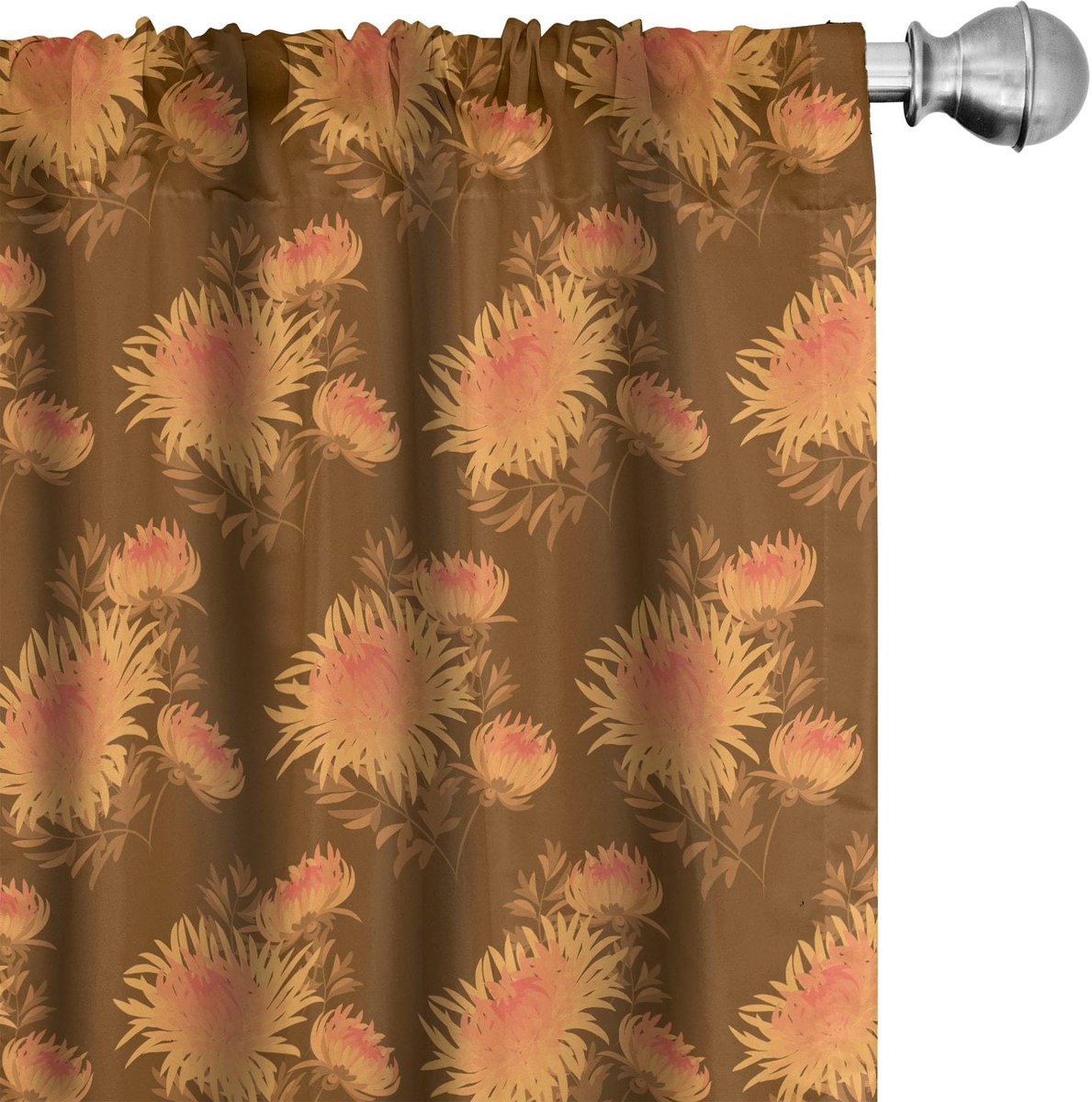 ABAKUHAUS Gordijnen 2-delig set 75x175 cm – Mikrofaser – Ginger Caramel