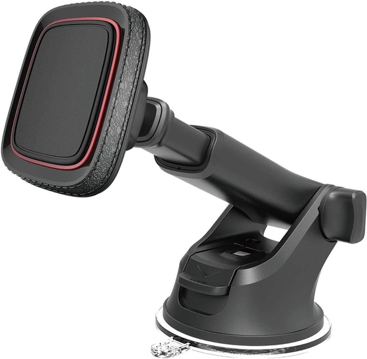 Swiphi® Magnetische Telefoonhouder - Gsmhouder - Telefoonhouder voor auto - Zwart/Rood