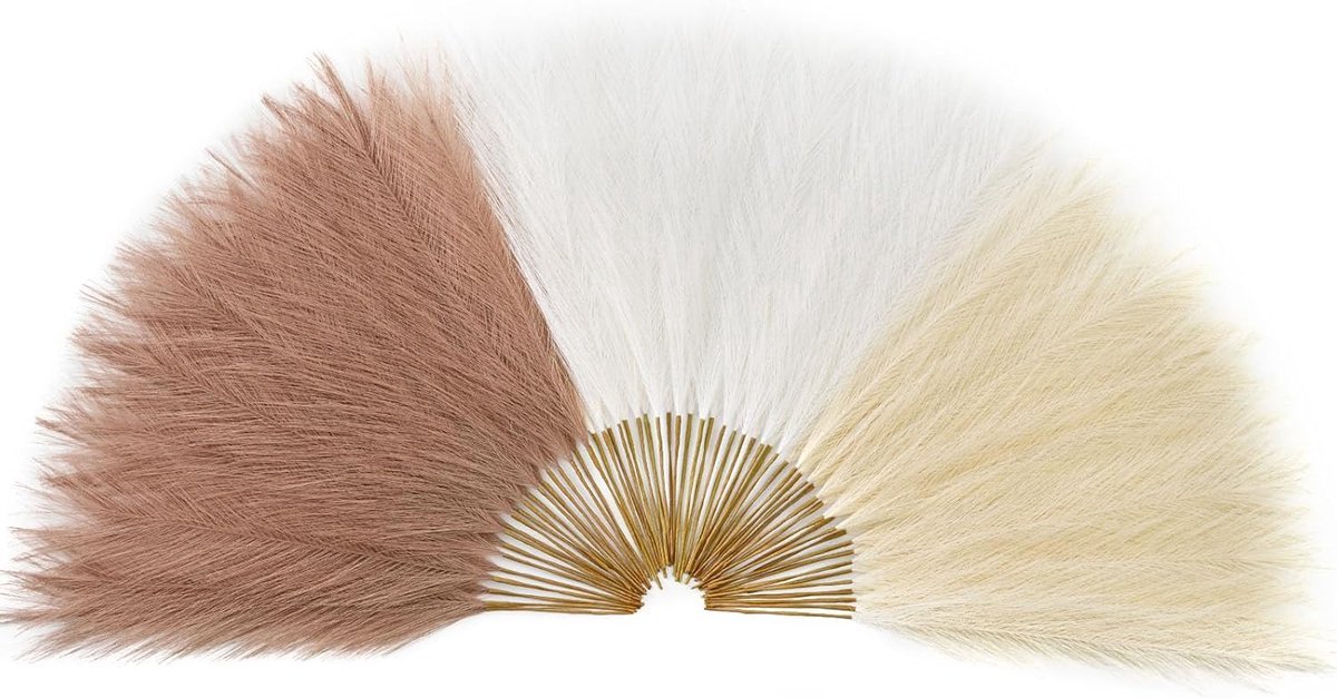 Stunq® Natuurlijke Pampasgras Decoratie Set - 60 Stukken, 45 cm - Voor Een Luxe Interieur