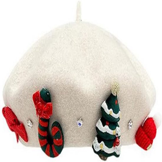 Comhats dames warme wollen ballonmuts, wintermuts, baret, schildermuts met klep, M