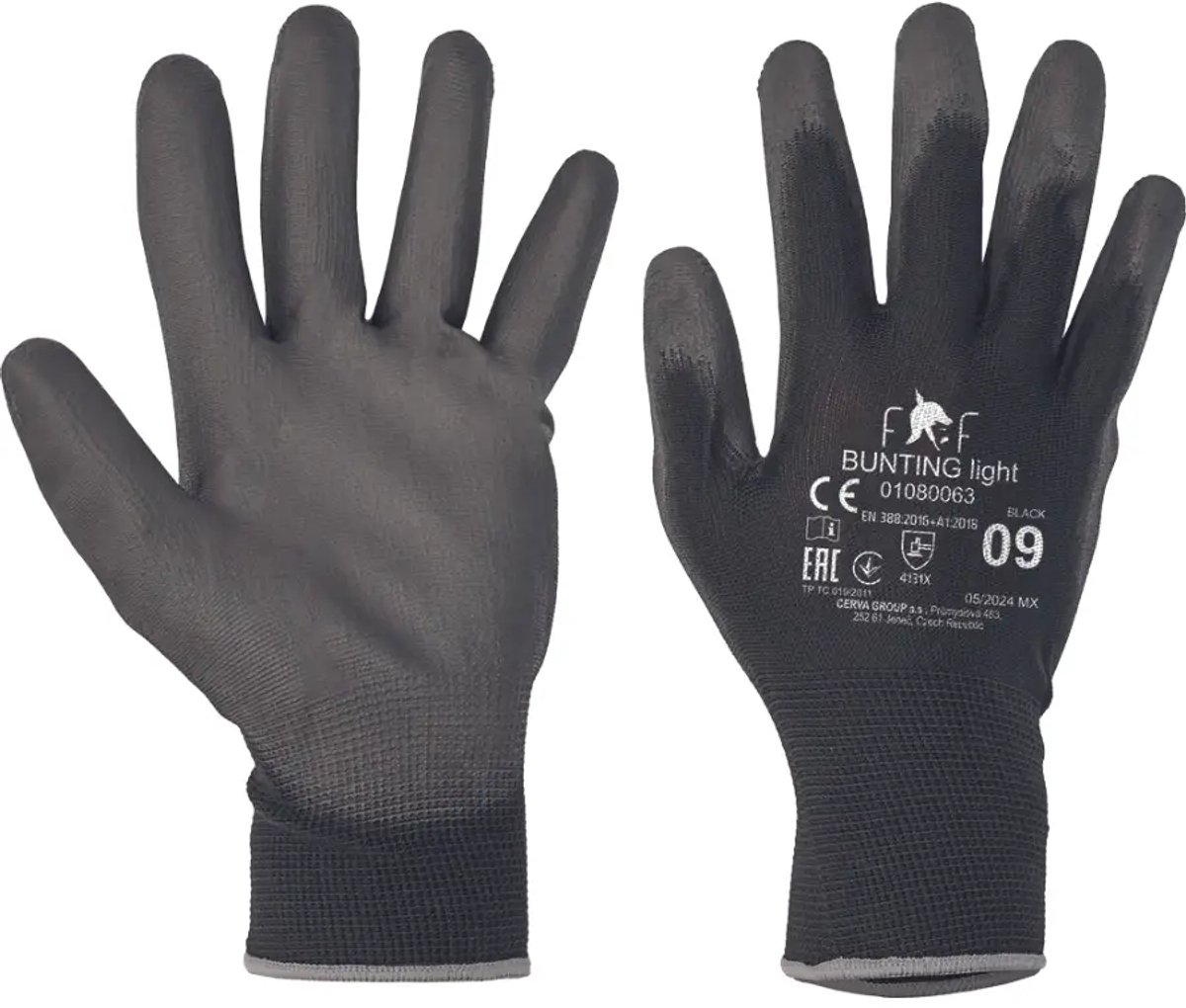 Fridrich & Fridrich Bunting Light polyurethaan werkhandschoenen - 12 paar | Maat M