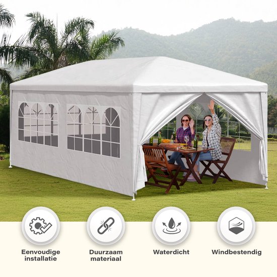 Partytent 3x6m Easy Up te huur