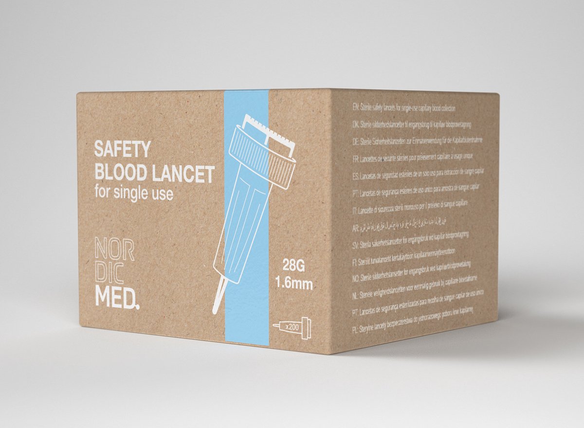 NordicMed Veiligheidslancet 28G x 1,6 mm – comfortabel & betrouwbaar
