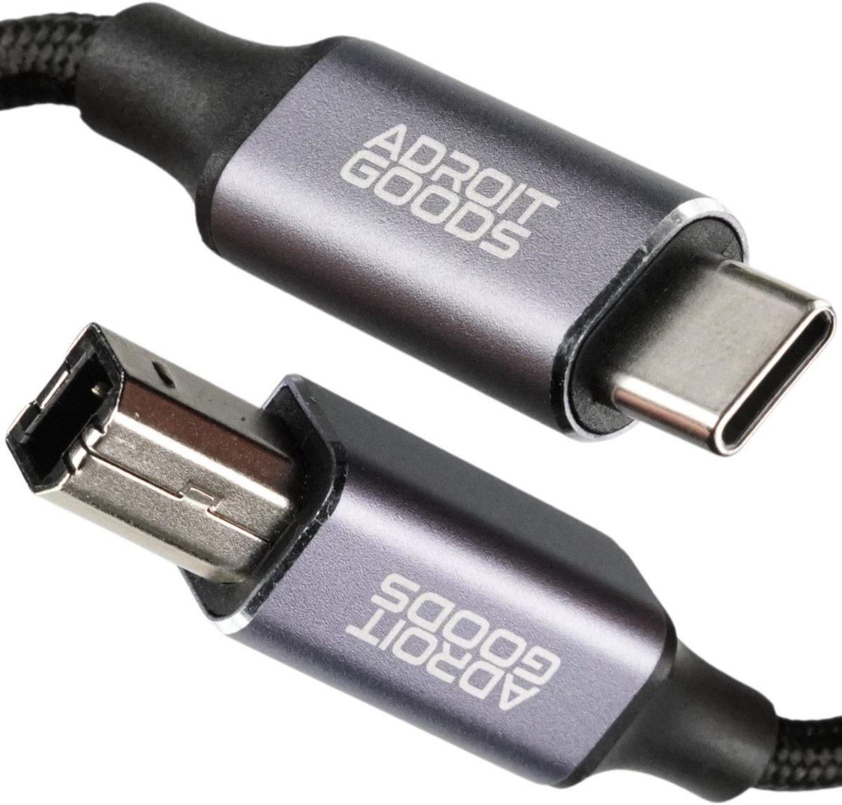 AdroitGoods Type-C naar USB-B Printerkabel - USB-C naar USB-B Kabel 2.0 - 480 Mbps - Printerkabel - 3m