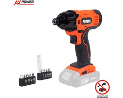 FERM - AX-POWER - CDM1165 - Accu Slagschroevendraaier - 20V - Zonder accu en zonder lader - Geschikt voor FX-Power en AX-Power range - Draadloze slagschroevendraaier - Impact driver - FX -Orange