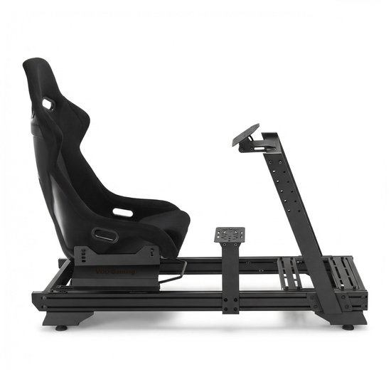 VDD On Pro Sim racing cockpit - Gaming - Zwart - Fiberglass kuipstoel - Aluminium - 66,6 x 139,4 x 111,5 cm - Race cockpit - Racestoel - Sim Racing - Race Simulator van vdd — afbeelding 3