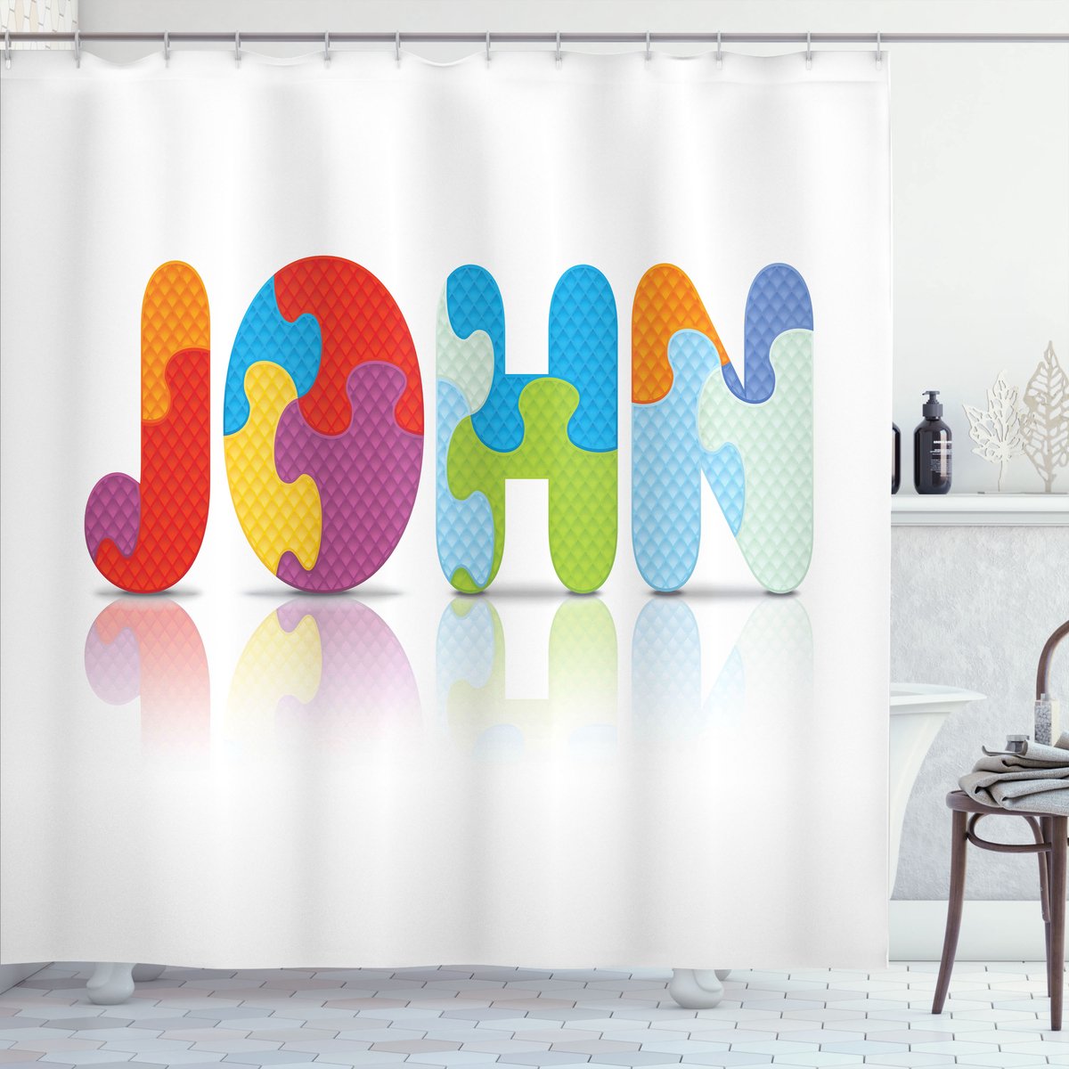 ABAKUHAUS John Douchgordijn – 175x180 cm – Multicolor, Polyester