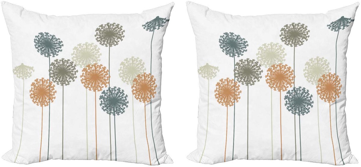 ABAKUHAUS Paardenbloem Kussenhoes Set – 60x60 cm – Dubbelzijdig bedrukt, rits, veelkleurig