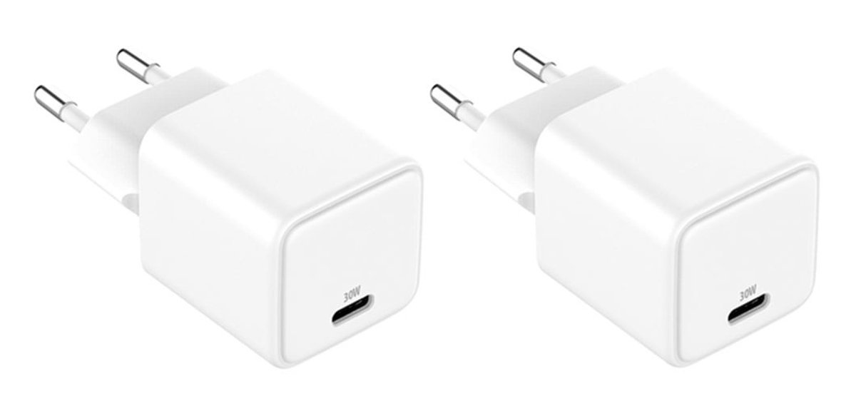 2 stuks OneOne 30W super snellader. Witte oplader met USB C. PD en Quick Charge lader adapter past op Apple iPhone 13 Mini, iPhone 13 Pro, iPhone 13 Pro Max, iPhone 14, iPhone 14 Plus, iPhone 14 Pro, iPhone 14 Pro Max