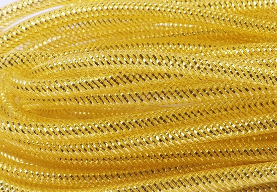 Foto: Cosensi mesh tube deco flex 27 meter voor kransen cyberlox crin crafts