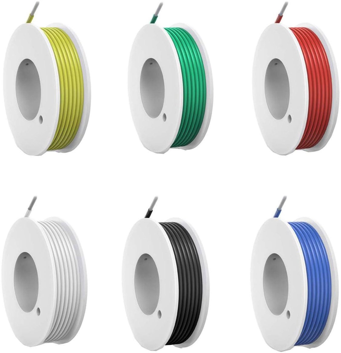 Cosensi - Flexibele elektrische kabel 24AWG vertind koper draad 6 kleuren 10 meter - lampen huishoudelijke apparaten meters