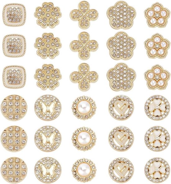 Knoop Covers Strass 5 Stuks Strass Knopen Covers – Afneembare Sieraden Knopen Voor Je Pak, Jurk Of Shirt | DIY Feestdecoratie Knopen Voor Pak En Overhemd