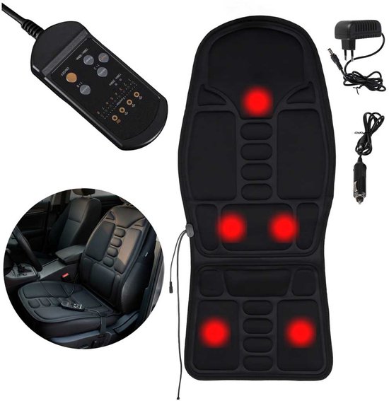 MOZY - Autostoel Massage - met Verwarming - Zwart - 8 - MOZY® - €44,95