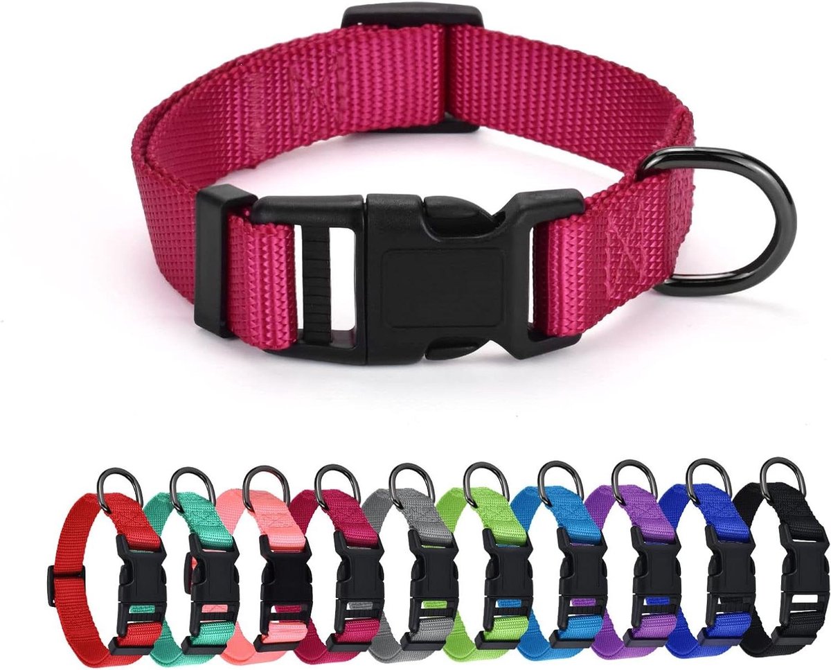Cosensi - Nylon halsband voor honden in diverse kleuren en maten