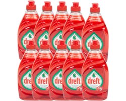Dreft Clean & Fresh Afwasmiddel Granaatappel - voordeelverpakking - 10 stuks
