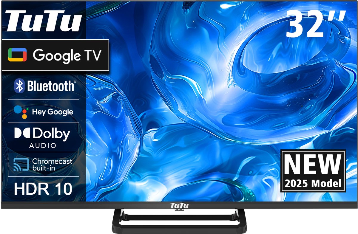 TuTu TUG32HQ1 32 Inch LED HD TV met Frameless Design - TuTu - €135,00
