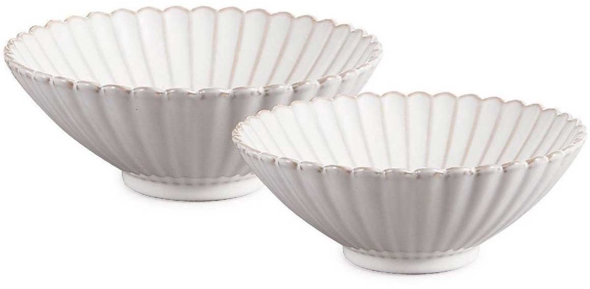 Bloomy Serveer- en Saladeschaal Set - 21 & 25cm - Porselein