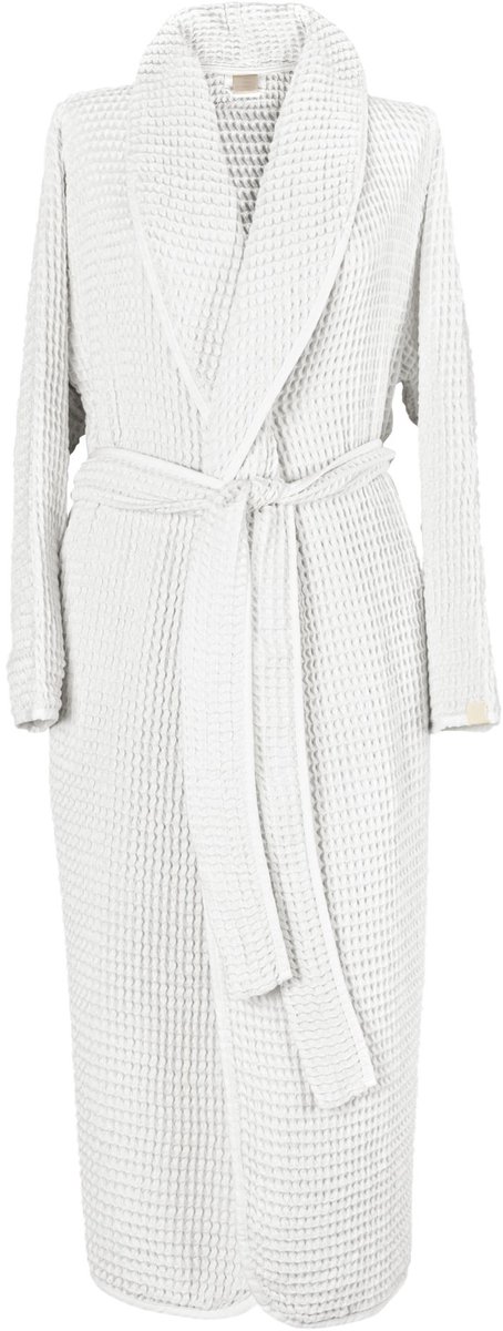 Trimita Waffle Cotton Badjas – Unisex – 100% Katoen – Licht & Ademend – Voorgewassen – Spa Kwaliteit - Wit - L/XL