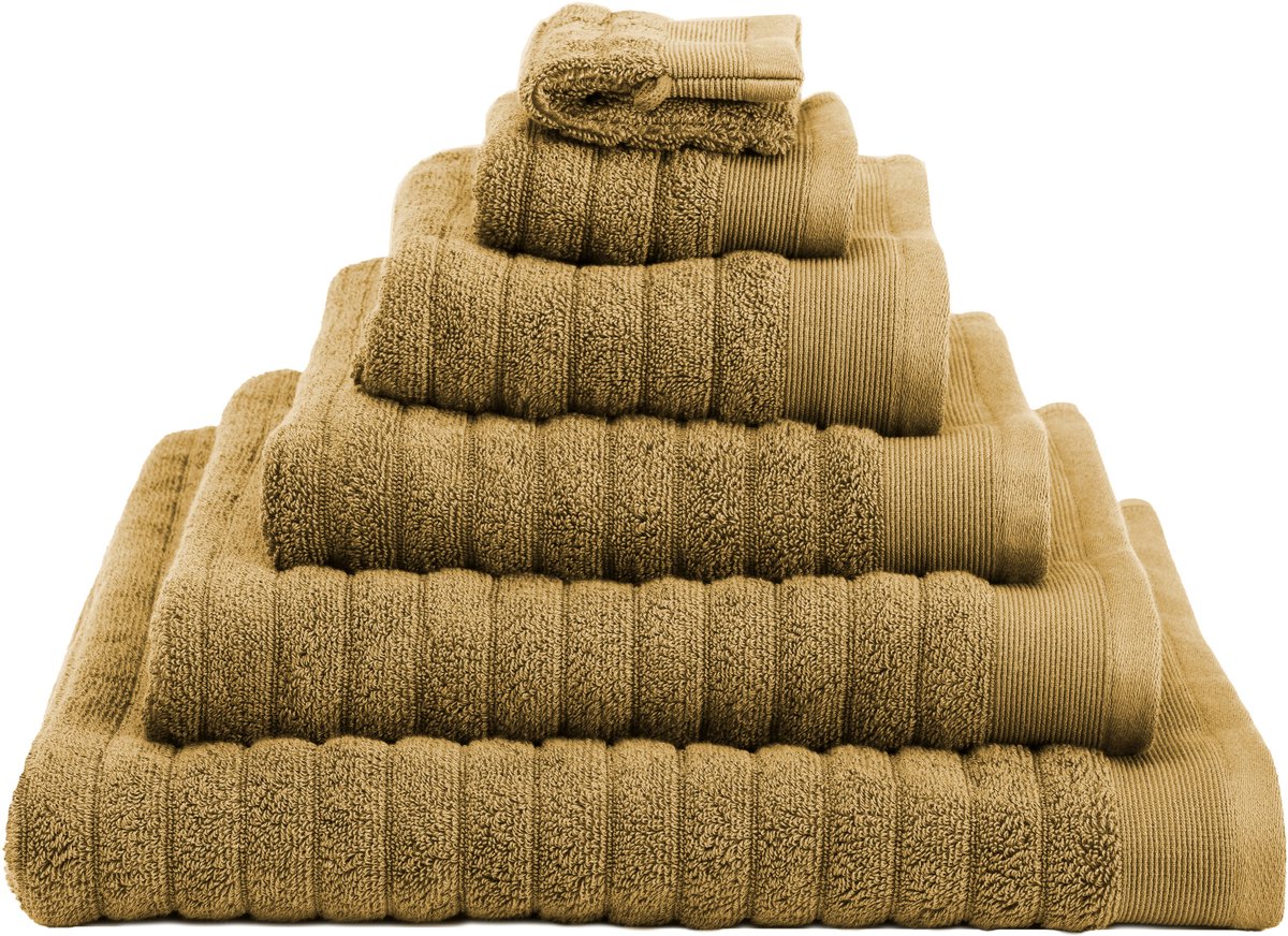 Heckettlane Gastendoekje Prestige - Toilet Handdoek van 100% Katoen - 30x50 cm - Klein handoekje voor WC 3 Stuks - Geel