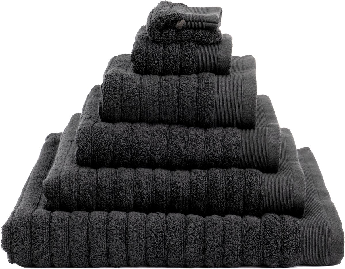 Heckettlane Badhanddoek Prestige - Hotelkwaliteit Handdoek van 100% Katoen - 60x110 cm - Handdoekenset 2 Stuks - Zwart
