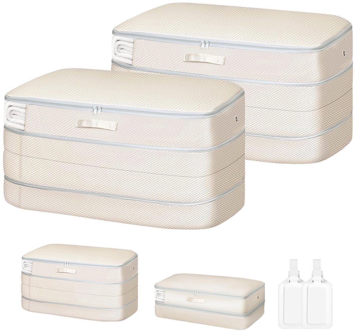 Unyqoos® Ruimtebesparende compressie opbergtassen voor beddengoed en kleding