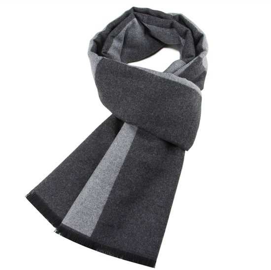 Grijze set van sjaal en muts, unisex, lang, zacht, warm, winternekwarmer/gezichtsmasker, winteraccessoire.