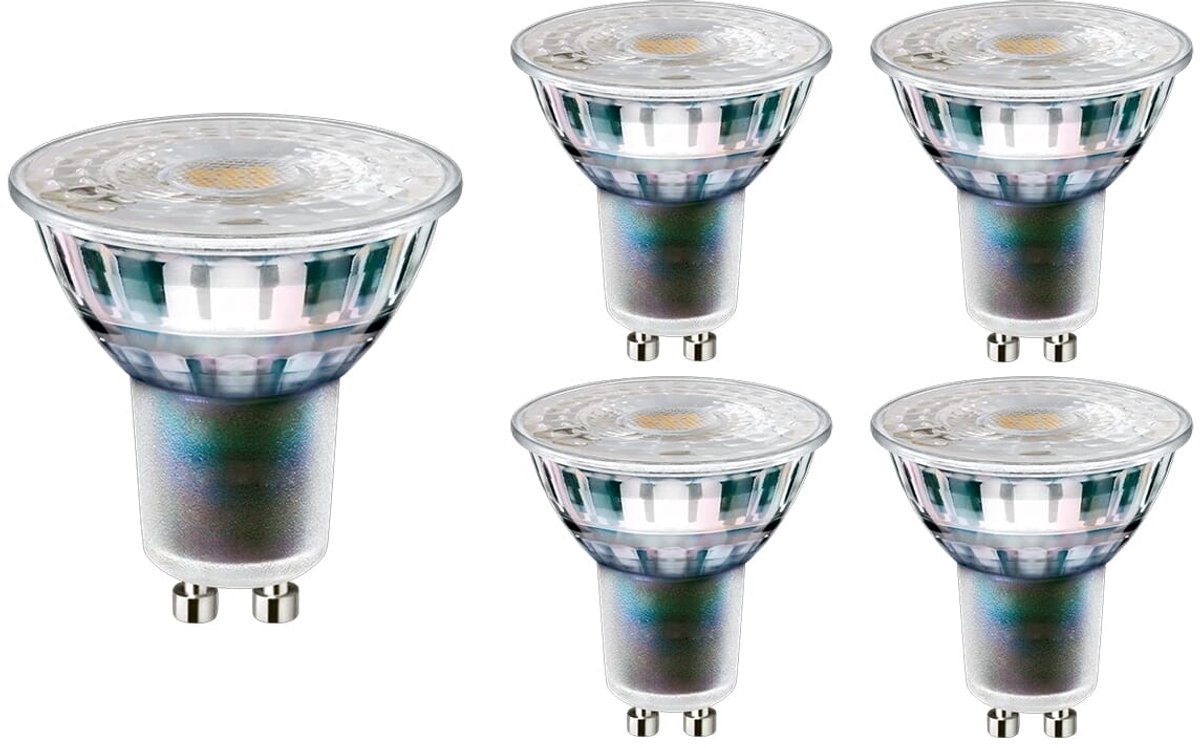 LED line LED Spot GU10 - 5.5W (vervangt 40W) - 550lm - Ø50mm - 230V - Dimbaar - Energiezuinig - 5 stuks