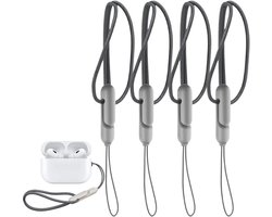 Cosensi - Telefoonkoorden 4 stuks Grijs | Verstelbaar Universeel Koord | Compatibel met iPhone, Airpods | Praktisch accessoire met 24 cm lengte