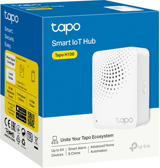 TP-Link Tapo H100 Smart Hub- met bel — afbeelding 3