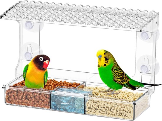 Aquariumvissen fokdoos, Netuem Acryl dubbelwandige vis isolatie doos / baby vissen broederij / visfokker doos voor guppy, tropische vis, drijvende vis incubator tank verdeler met zuignappen, L maat