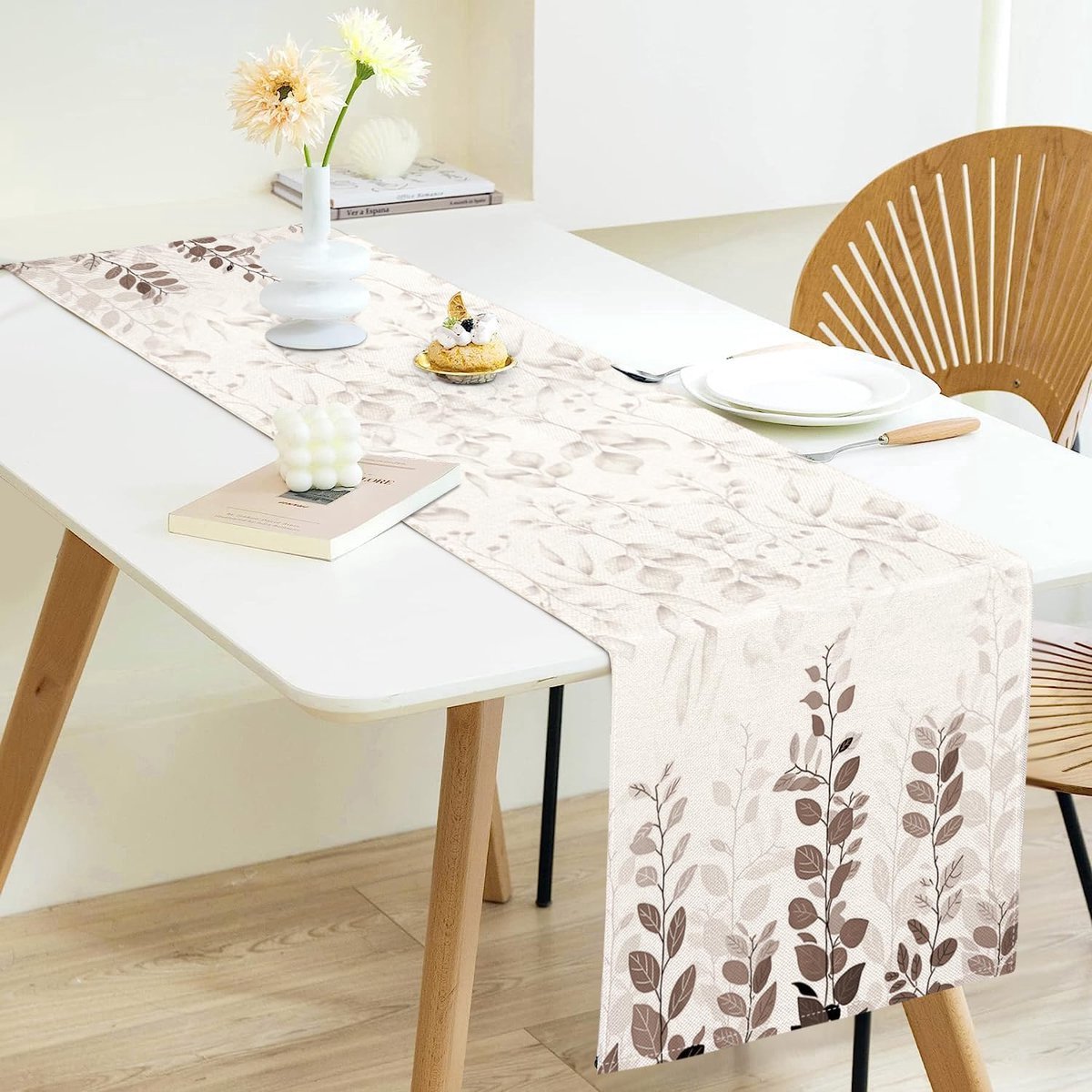Stunq® Elegant Bloemmotief Tafelloper - Versatile Decoratie voor Elke Tafel