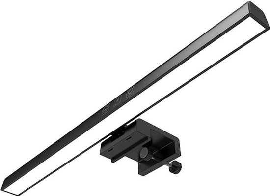 Foto: Computerlamp monitorlamp led bureaulamp lichtbalk dimbaar zwart