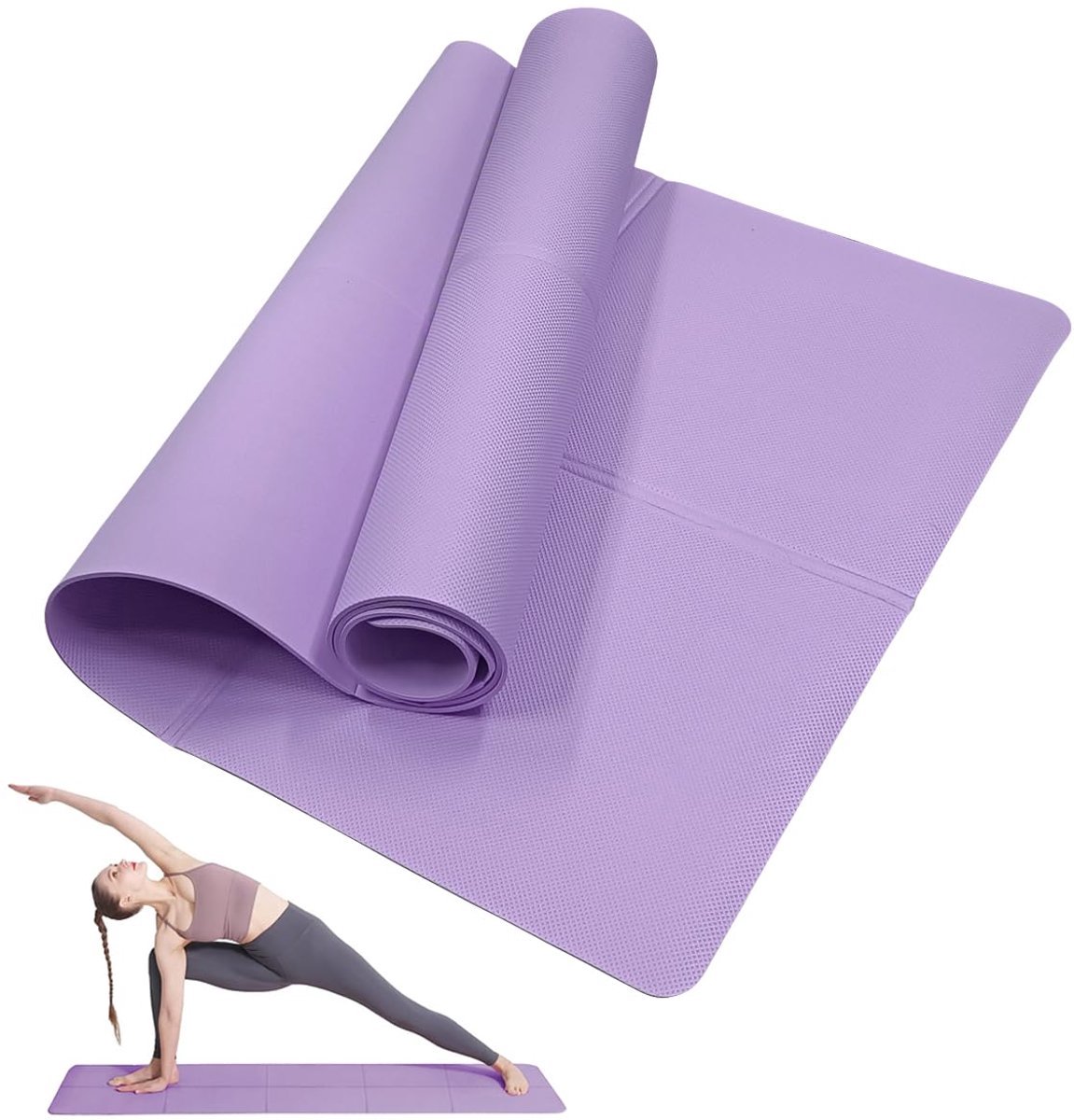 Stunq® Compacte Opvouwbare Yogamat met Antislip Coating voor Flexibele Training en Reizen