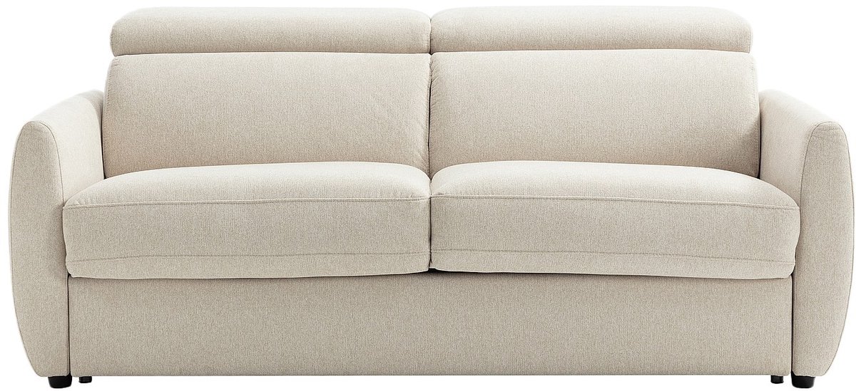 Vente-unique Driezits express slaapbank in beige stof SOVALI