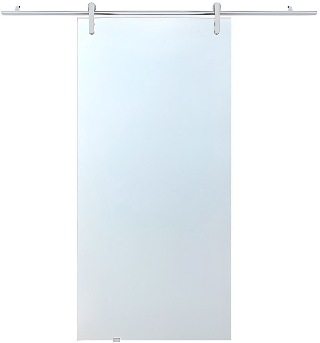 Vente-unique Schuifdeur met opbouwsysteem CLEAVER - H205 x L83 cm - Gehard glas