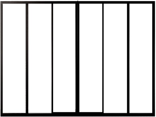 Fenêtre coulissante en aluminium thermolaqué noir 180 x 105 cm - RAVENA L 180 cm x H 105 cm x P 3,5 cm