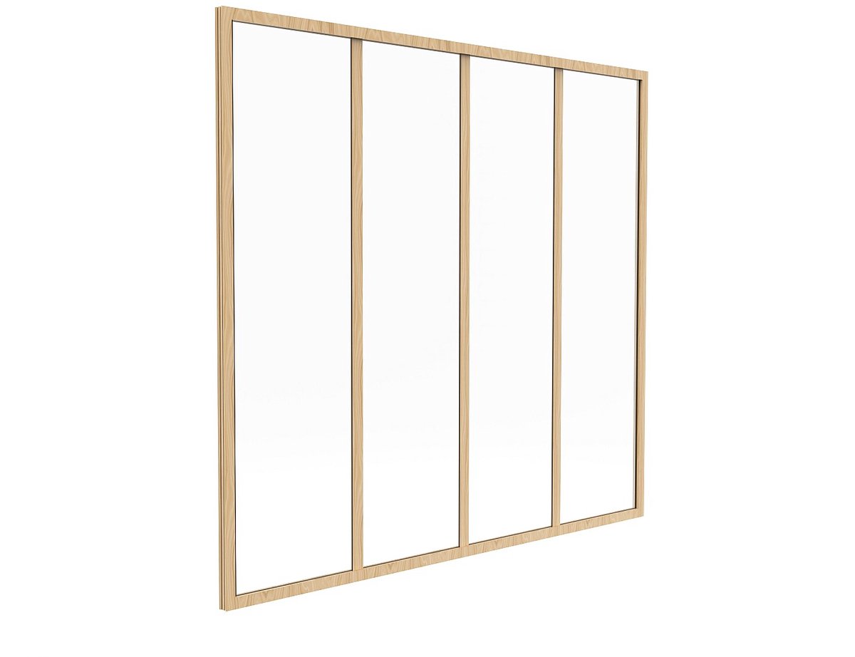 Vente-unique Werkplaatsraam van gepoedercoat aluminium - 120 x 105 cm (B x H) - Licht naturel - BAYVIEW